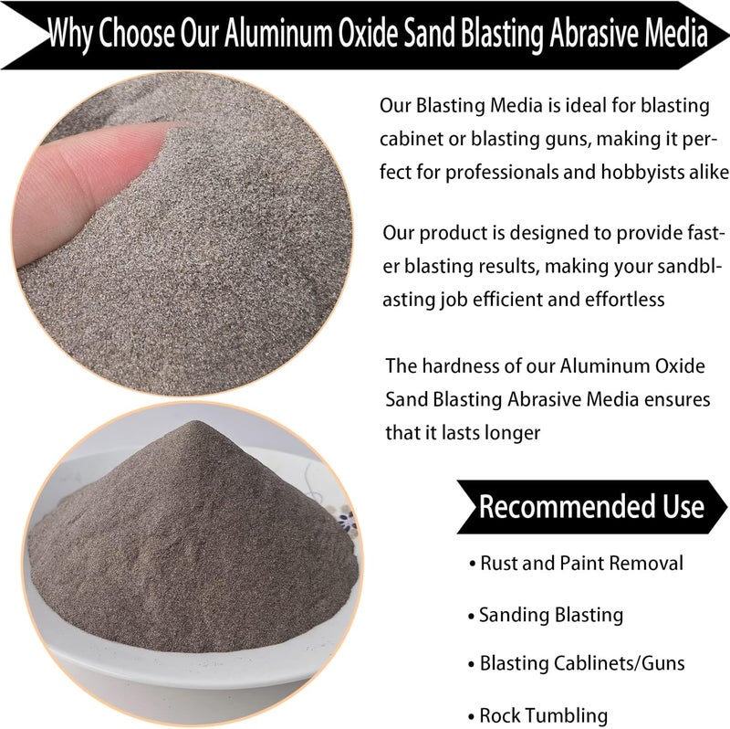 SACKORANGE 6 LBS #120 Aluminum Oxide - Fine Sand Blasting Abrasive Media for Blasting Cabinet or Blasting Guns (6 pounds-120 Grit) - Image 3